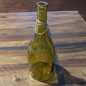 Elegant Olive Glass Bottle